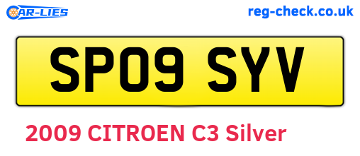 SP09SYV are the vehicle registration plates.