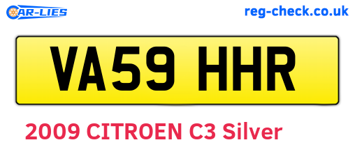 VA59HHR are the vehicle registration plates.