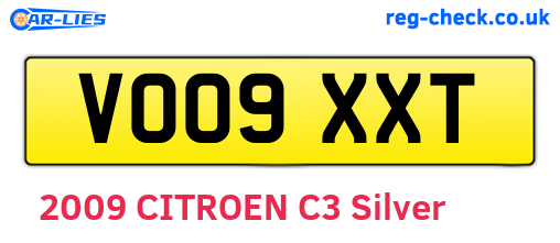 VO09XXT are the vehicle registration plates.