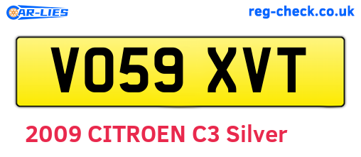 VO59XVT are the vehicle registration plates.