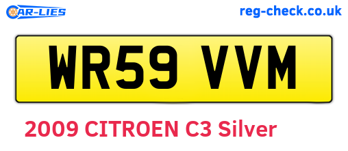 WR59VVM are the vehicle registration plates.