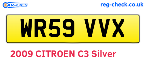 WR59VVX are the vehicle registration plates.