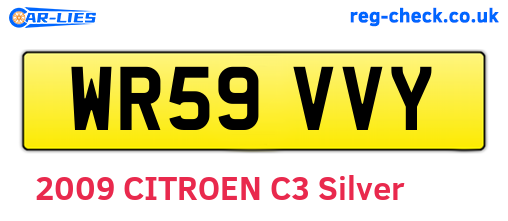 WR59VVY are the vehicle registration plates.