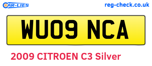 WU09NCA are the vehicle registration plates.