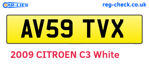 AV59TVX are the vehicle registration plates.