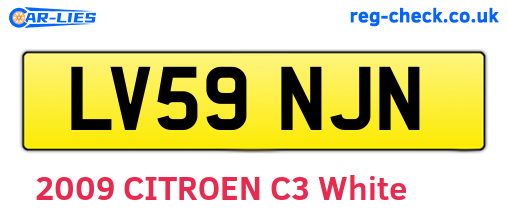 LV59NJN are the vehicle registration plates.