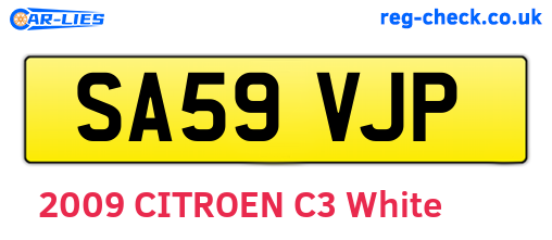 SA59VJP are the vehicle registration plates.