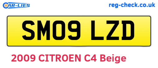 SM09LZD are the vehicle registration plates.