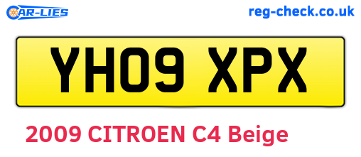 YH09XPX are the vehicle registration plates.