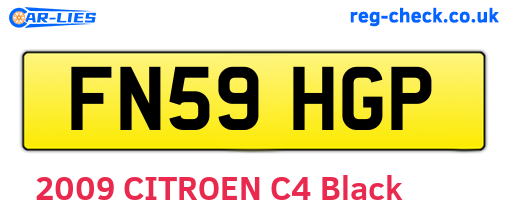FN59HGP are the vehicle registration plates.