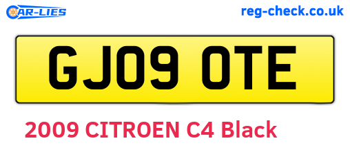 GJ09OTE are the vehicle registration plates.