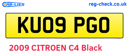 KU09PGO are the vehicle registration plates.