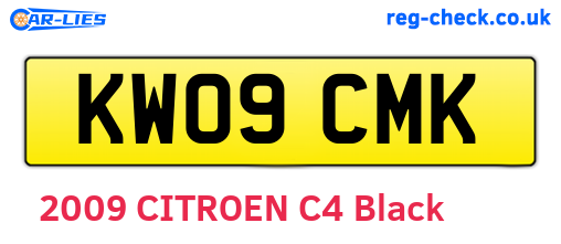 KW09CMK are the vehicle registration plates.