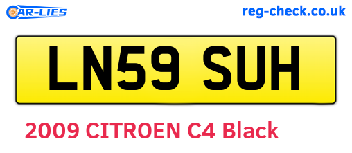 LN59SUH are the vehicle registration plates.