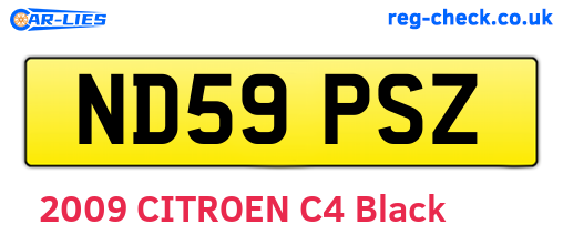 ND59PSZ are the vehicle registration plates.