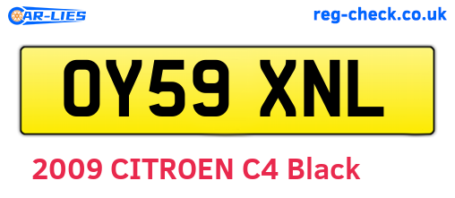 OY59XNL are the vehicle registration plates.