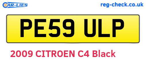 PE59ULP are the vehicle registration plates.