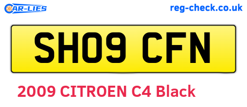 SH09CFN are the vehicle registration plates.