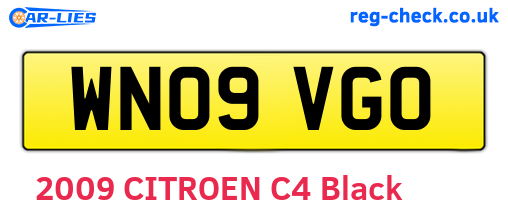 WN09VGO are the vehicle registration plates.