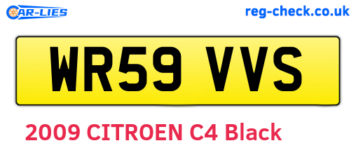 WR59VVS are the vehicle registration plates.