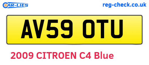 AV59OTU are the vehicle registration plates.