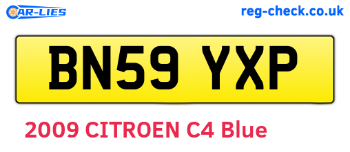BN59YXP are the vehicle registration plates.