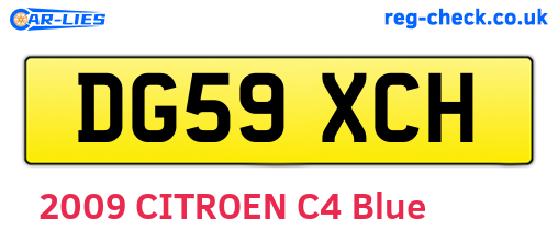 DG59XCH are the vehicle registration plates.