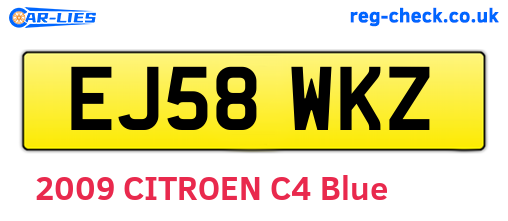 EJ58WKZ are the vehicle registration plates.