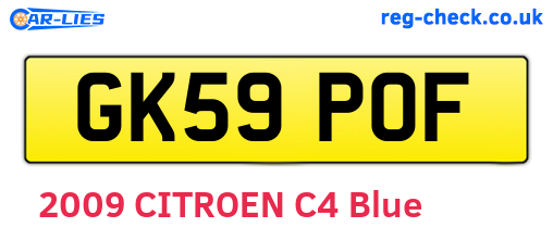 GK59POF are the vehicle registration plates.