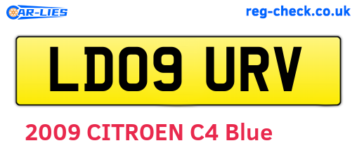 LD09URV are the vehicle registration plates.