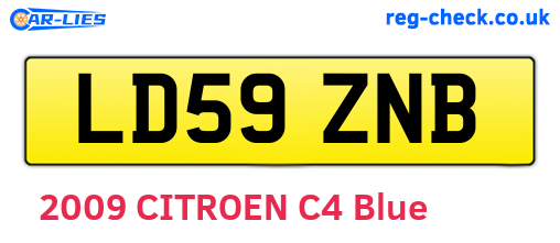 LD59ZNB are the vehicle registration plates.