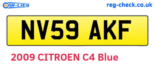 NV59AKF are the vehicle registration plates.