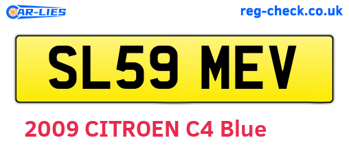 SL59MEV are the vehicle registration plates.