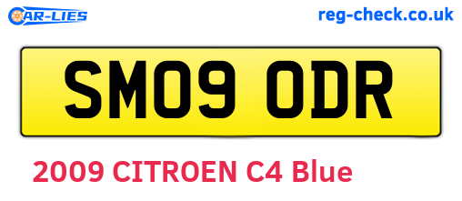 SM09ODR are the vehicle registration plates.