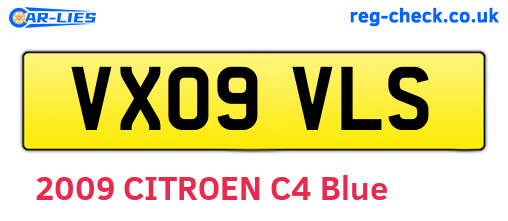 VX09VLS are the vehicle registration plates.