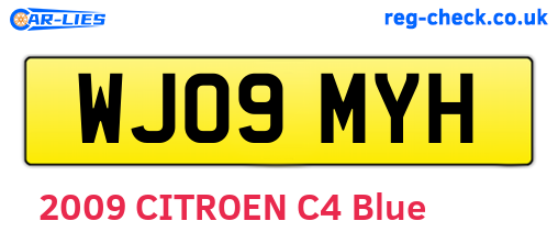 WJ09MYH are the vehicle registration plates.