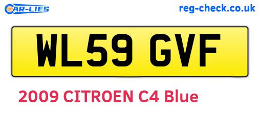 WL59GVF are the vehicle registration plates.