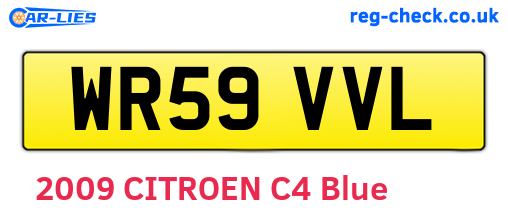 WR59VVL are the vehicle registration plates.