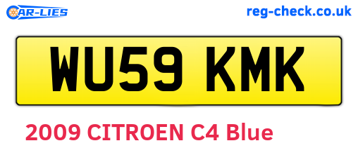 WU59KMK are the vehicle registration plates.