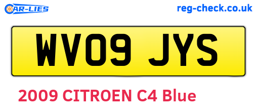 WV09JYS are the vehicle registration plates.