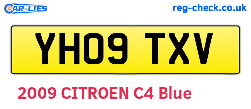 YH09TXV are the vehicle registration plates.