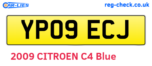 YP09ECJ are the vehicle registration plates.