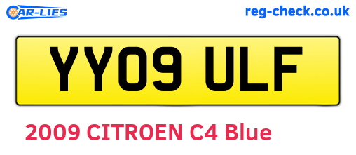 YY09ULF are the vehicle registration plates.