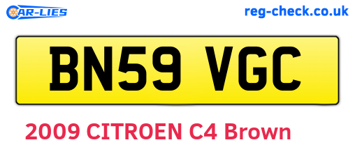 BN59VGC are the vehicle registration plates.