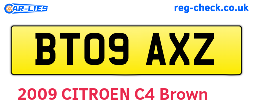 BT09AXZ are the vehicle registration plates.