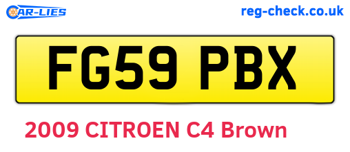 FG59PBX are the vehicle registration plates.
