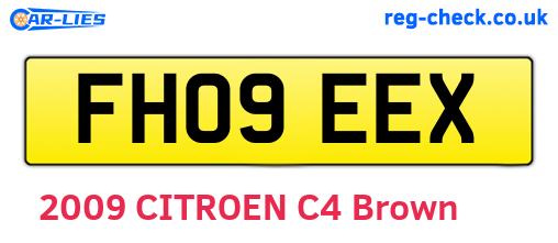 FH09EEX are the vehicle registration plates.