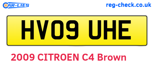 HV09UHE are the vehicle registration plates.