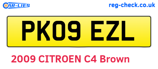 PK09EZL are the vehicle registration plates.