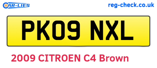 PK09NXL are the vehicle registration plates.